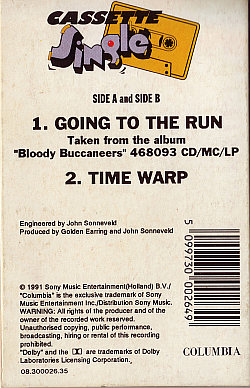 Golden Earring Going To The Run 1991 cassingle back NL